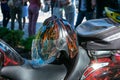 KROPIVNITSKIY, UKRAINE Ã¢â¬â 16 SEPTEMBER, 2017: Custom Paint Motorcycle. Aerography visual arts, Airbrush cars and motorcycles. A